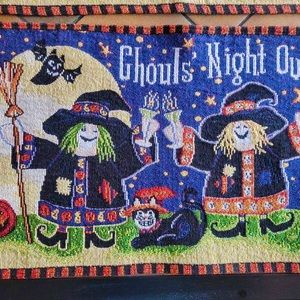 Ghouls just wanna have fun!  “Ghouls night out” Table runner and 6 place mats!